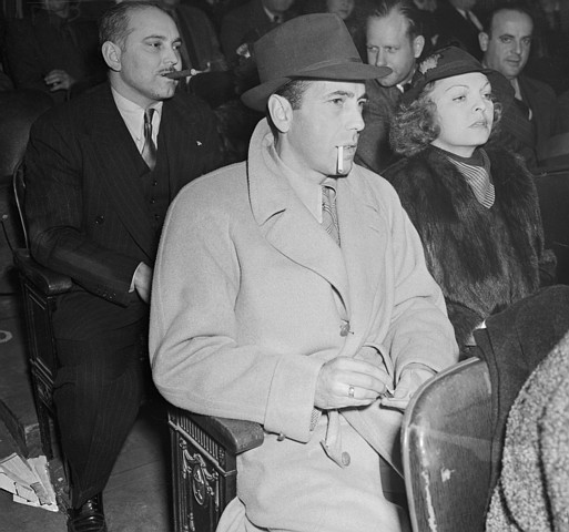 Humphrey Bogart and Mayo Methot Attending Fight