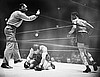 Boxer Kneeling on Canvas After Knock Out